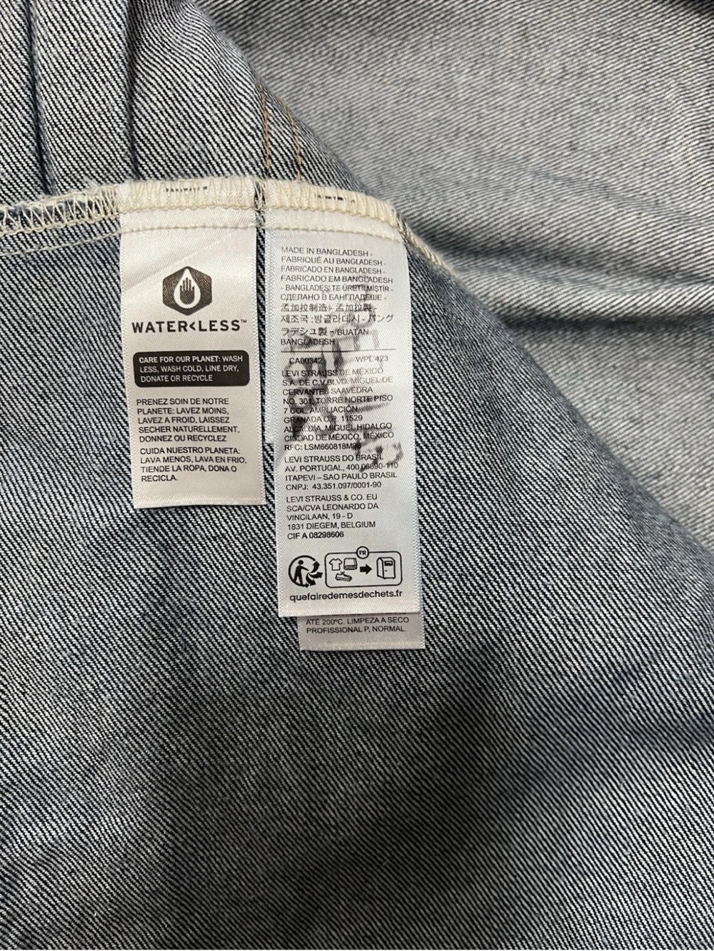 Levi's Type II Trucker Denim Jacket Dark Indigo A7632-0000 Men's XL Fits 2XL - Picture 9 of 9